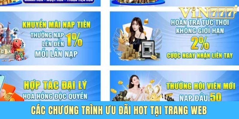 Các chương trình ưu đãi hot tại trang web