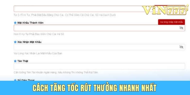 Tốc Độ Rút Tiền Vin777 Có Nhanh Không - Chuyên Gia Giải Đáp Cách tăng tốc rút thưởng nhanh nhất